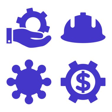 Geliştirme düz vektör simgeler