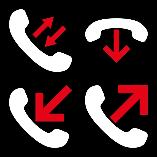 Telefoongesprek platte Vector Icons — Stockvector