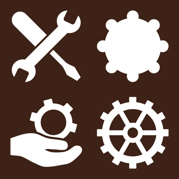 Service Tools Flat Vector Icons — Stock Vector