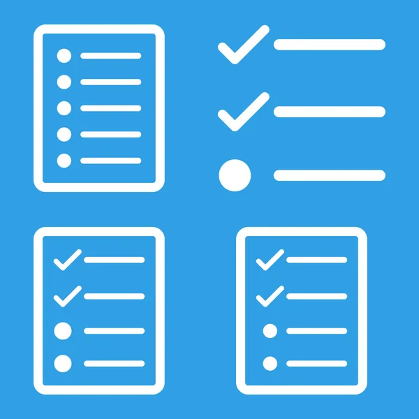 Lista de iconos de vectores planos — Vector de stock