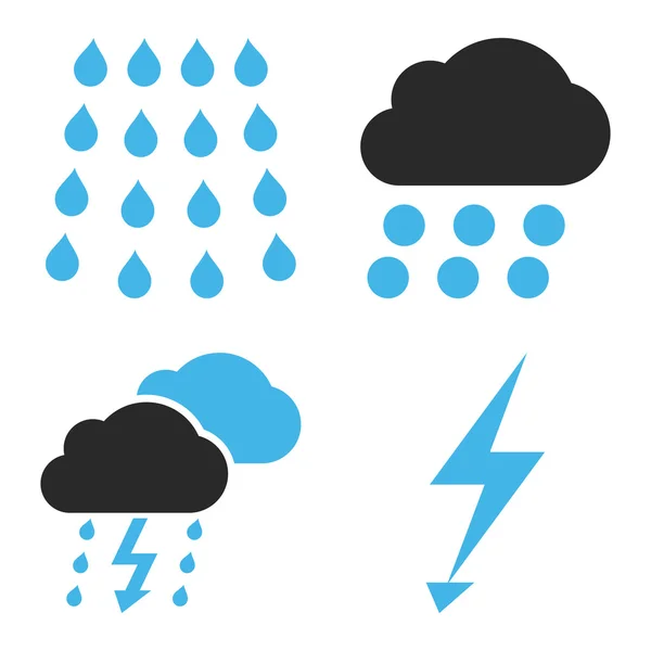 雷暴平面矢量图标 — 图库矢量图片