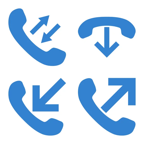 Telefoongesprek platte Vector Icons — Stockvector