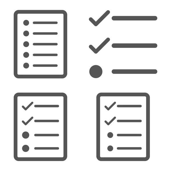 Liste Icônes vectorielles plates — Image vectorielle