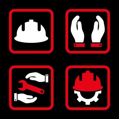 Geliştirme düz kare vektör simgesi