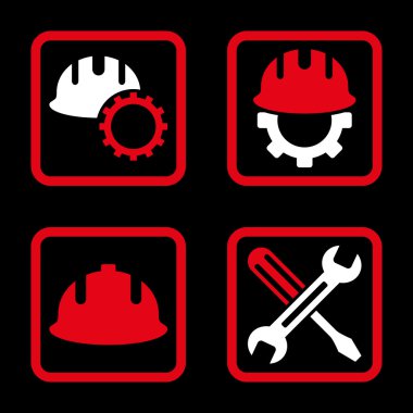 Geliştirme düz kare vektör simgesi