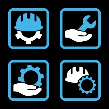 Geliştirme düz kare vektör simgesi