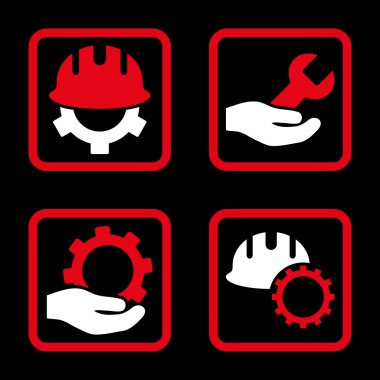 Geliştirme düz kare vektör simgesi