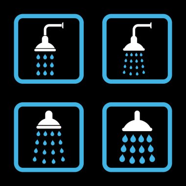 Duş düz kare vektör simgesi