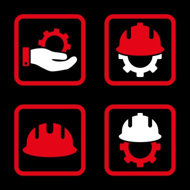 Geliştirme düz kare vektör simgesi