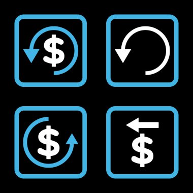 Ters ibraz düz kare vektör simgesi