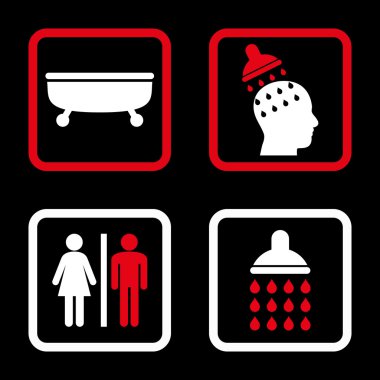 Sıhhi düz kare vektör simgesi