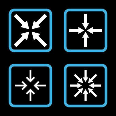 Nokta düz toplantı vektör simgesi kare