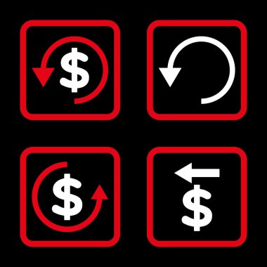 Ters ibraz düz kare vektör simgesi