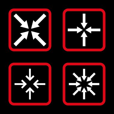 Nokta düz toplantı vektör simgesi kare