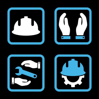 Geliştirme düz kare vektör simgesi