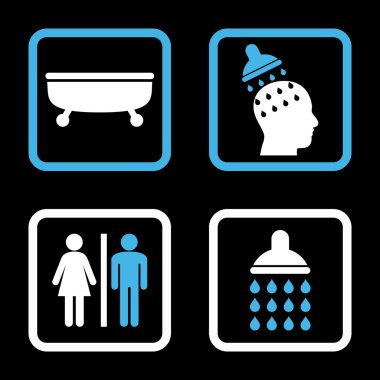 Sıhhi düz kare vektör simgesi