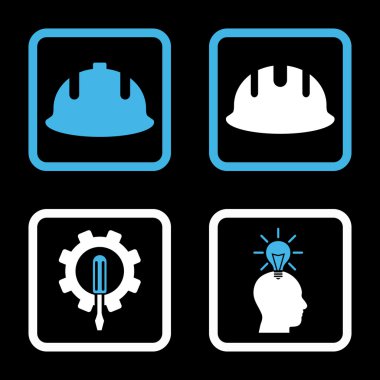 Geliştirme düz kare vektör simgesi