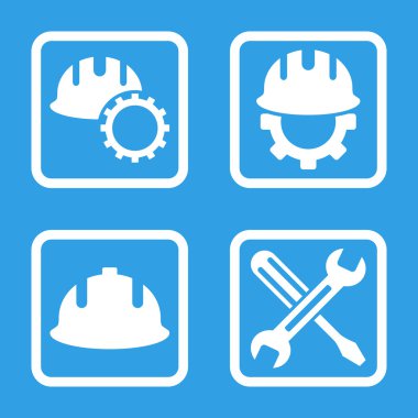 Geliştirme düz kare vektör simgesi