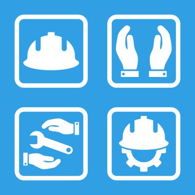 Geliştirme düz kare vektör simgesi