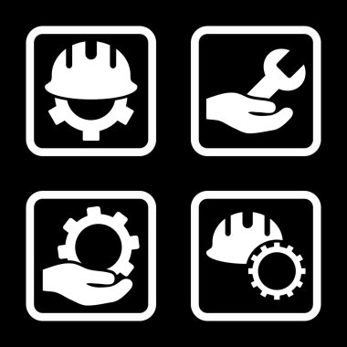 Geliştirme düz kare vektör simgesi