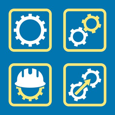 Geliştirme düz kare vektör simgesi