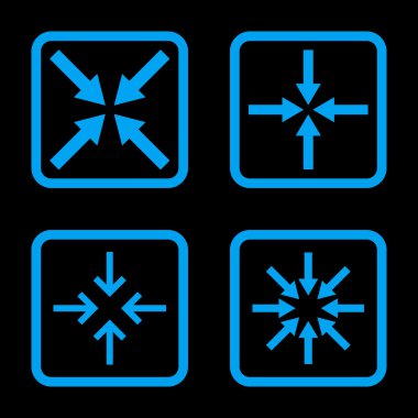 Nokta düz toplantı vektör simgesi kare