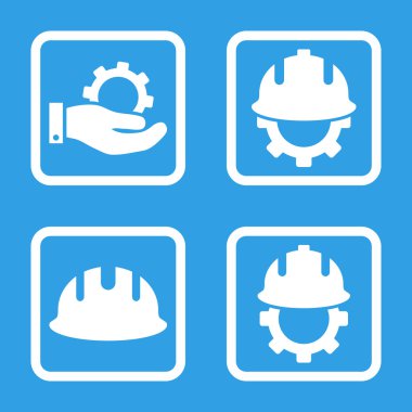 Geliştirme düz kare vektör simgesi