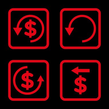 Ters ibraz düz kare vektör simgesi