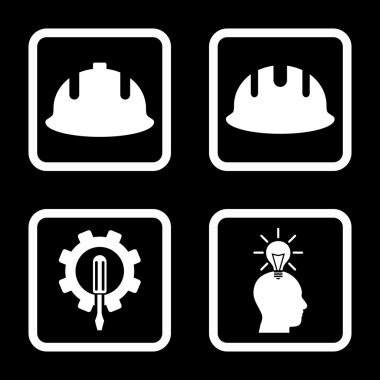 Geliştirme düz kare vektör simgesi