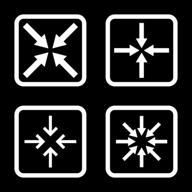 Nokta düz toplantı vektör simgesi kare