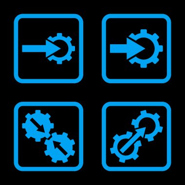 Entegrasyon vites düz kare vektör simgesi