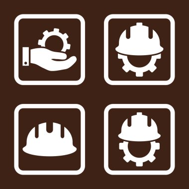 Geliştirme düz kare vektör simgesi