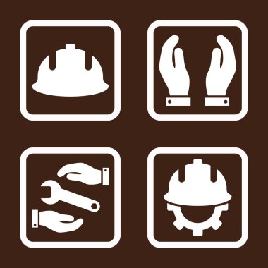 Geliştirme düz kare vektör simgesi