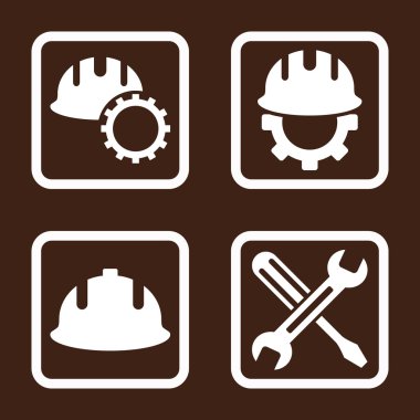 Geliştirme düz kare vektör simgesi