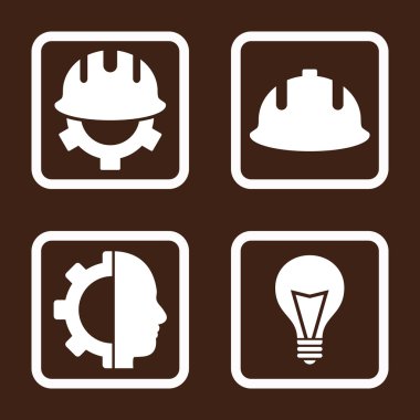 Geliştirme düz kare vektör simgesi