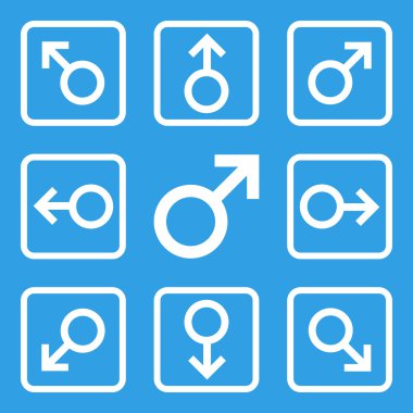 Yön düz kare vektör simgesi