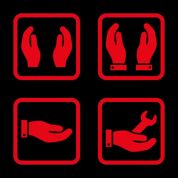 Векторная икона "Руки помощи плоские" — стоковый вектор