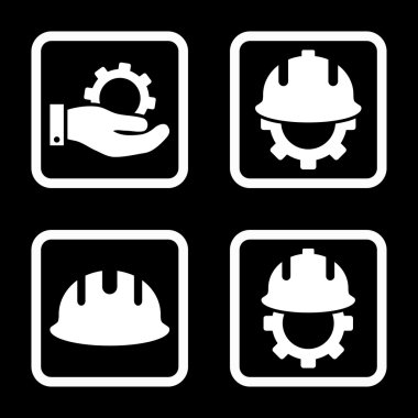 Geliştirme düz kare vektör simgesi