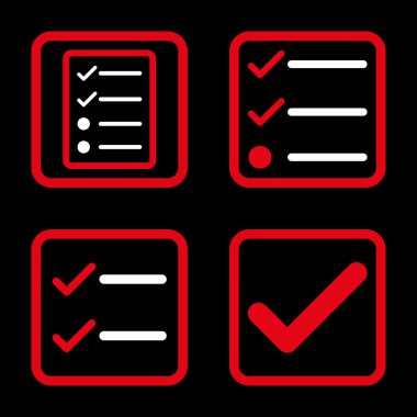 Geçerli düz kare vektör simgesi