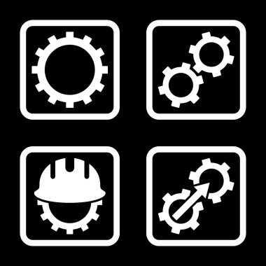 Geliştirme düz kare vektör simgesi