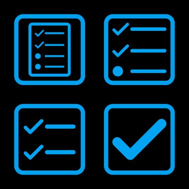 Geçerli düz kare vektör simgesi