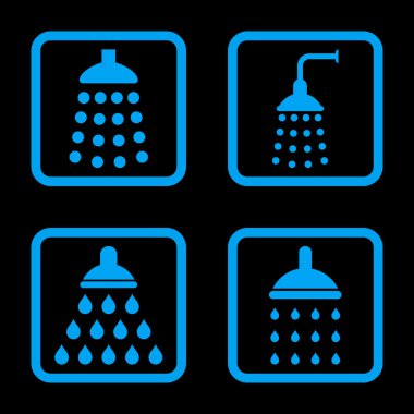 Duş düz kare vektör simgesi