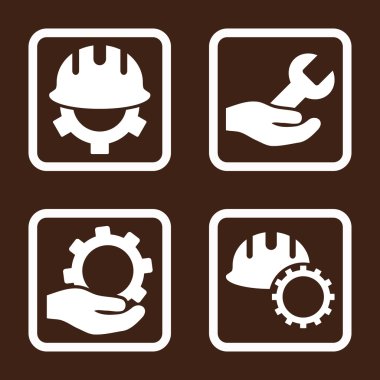 Geliştirme düz kare vektör simgesi