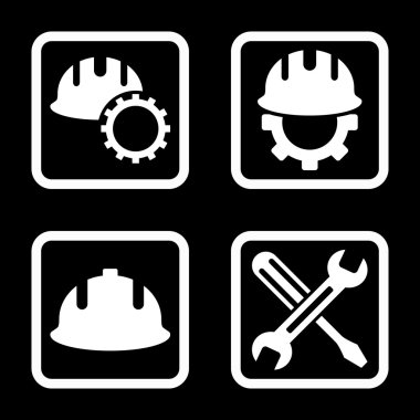 Geliştirme düz kare vektör simgesi