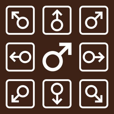 Yön düz kare vektör simgesi