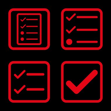 Geçerli düz kare vektör simgesi