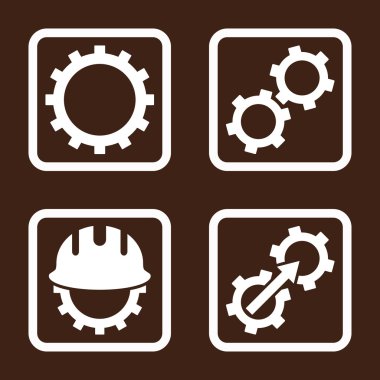 Geliştirme düz kare vektör simgesi