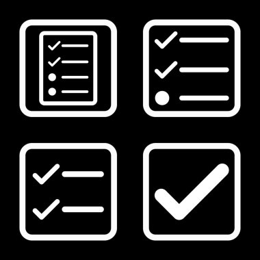 Geçerli düz kare vektör simgesi