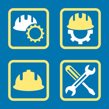 Geliştirme düz kare vektör simgesi