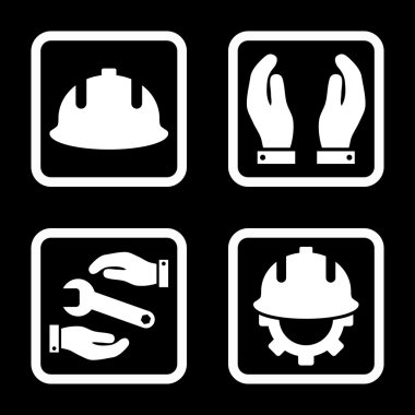 Geliştirme düz kare vektör simgesi